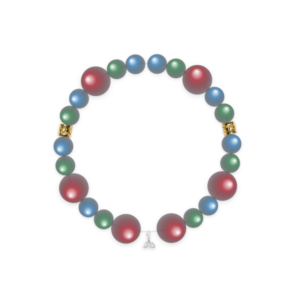 Blue Cat's Eye & White Mermaid Tail Bracelet – 237A5F